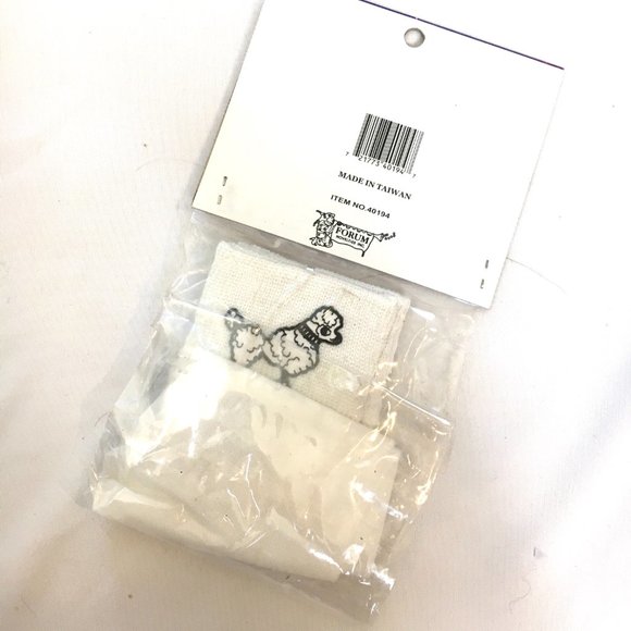 50’s White Poodle Socks w/ poodle patch NWT NOS - Picture 6 of 7